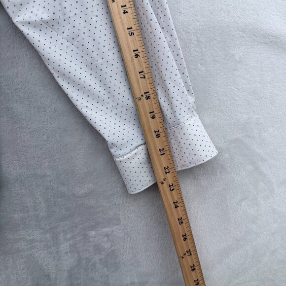 7 Diamonds Shirt Mens XL White 4 Way Stretch Polka Dot Performance Button Up - Picture 7 of 10